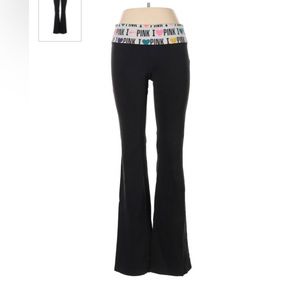 PINK Foldover Flared Leggings